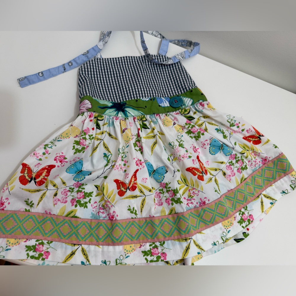 Matilda Jane Floral and Gingham Dress with Butterfly Print